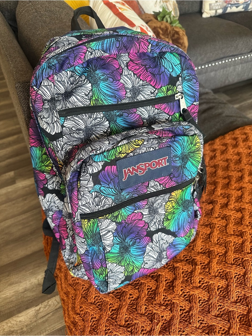 Jansport Rainbow Floral Print Backpack